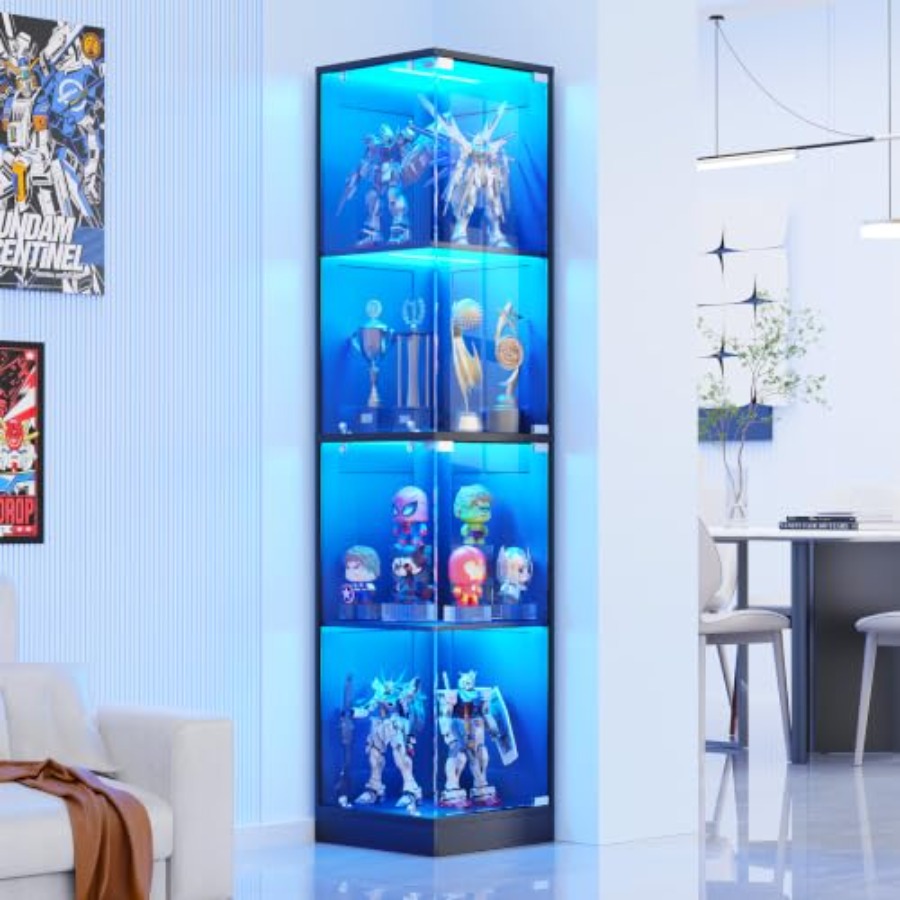 Glass Cabinet Display - Угловой витринный шкаф со стеклянными дверцами,