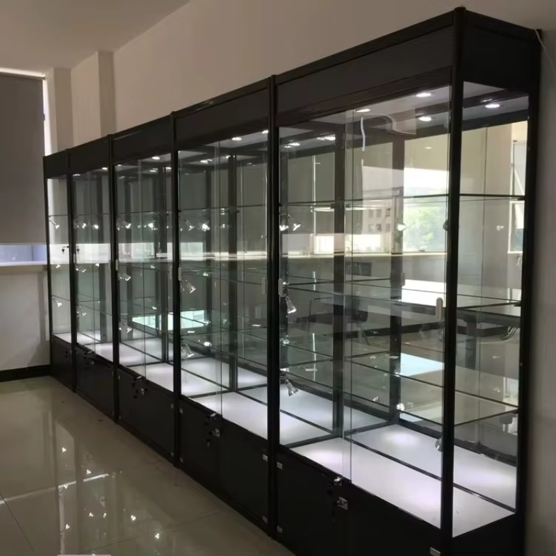 Glass Cabinet Display - Витрина из стекла для бутика в