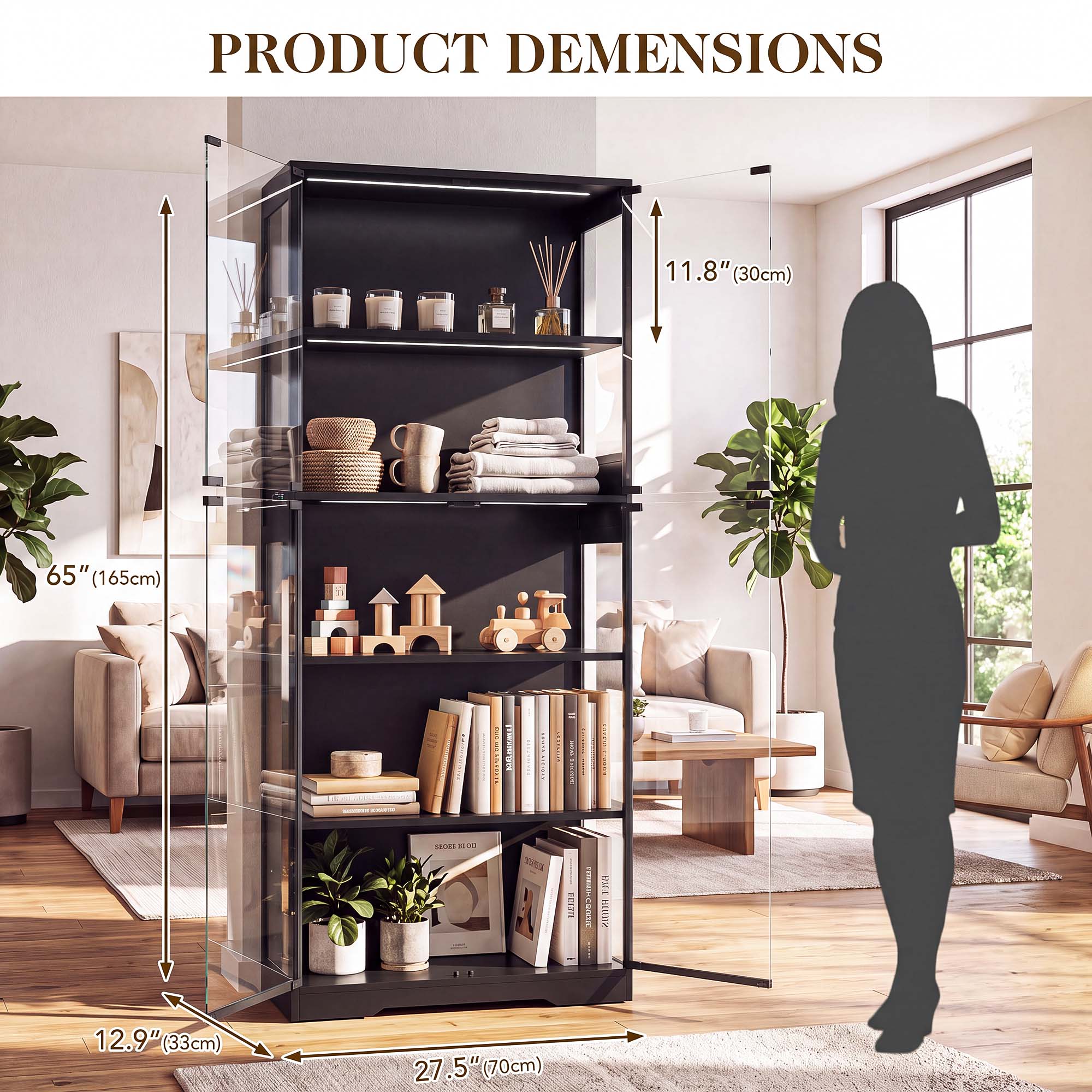 TCGBKAF 5-ярусный демонстрацио – обзор и цена Glass Cabinet Display