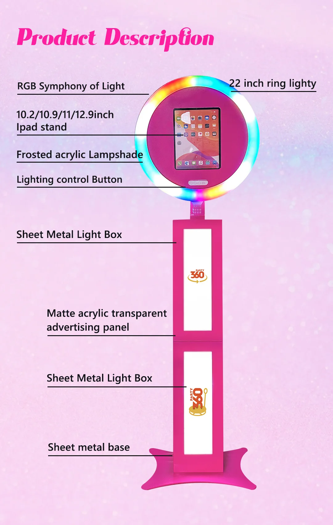 Овальная 12,9 Ipad Photo Booth – обзор и цена Photo Booth Machine